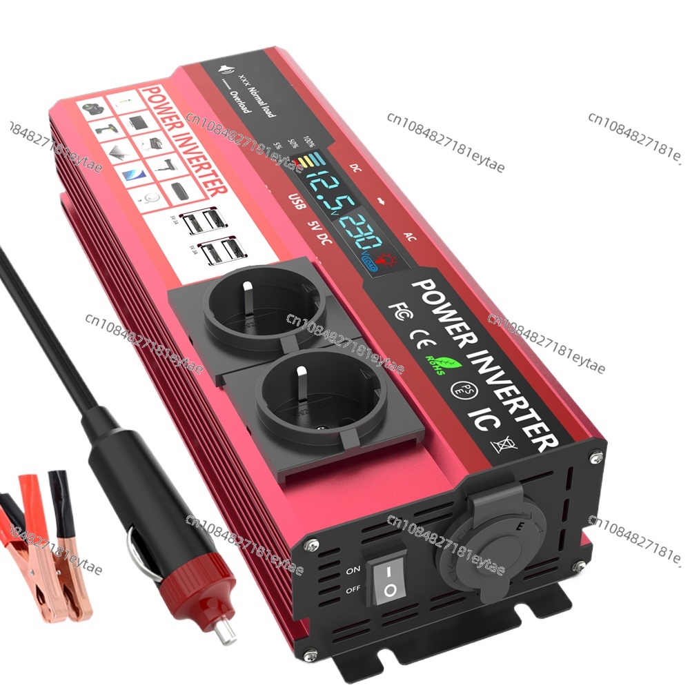 Power Inverter 12V 220V 4000W Continuous - 12V To 220V 4000W Peak Power