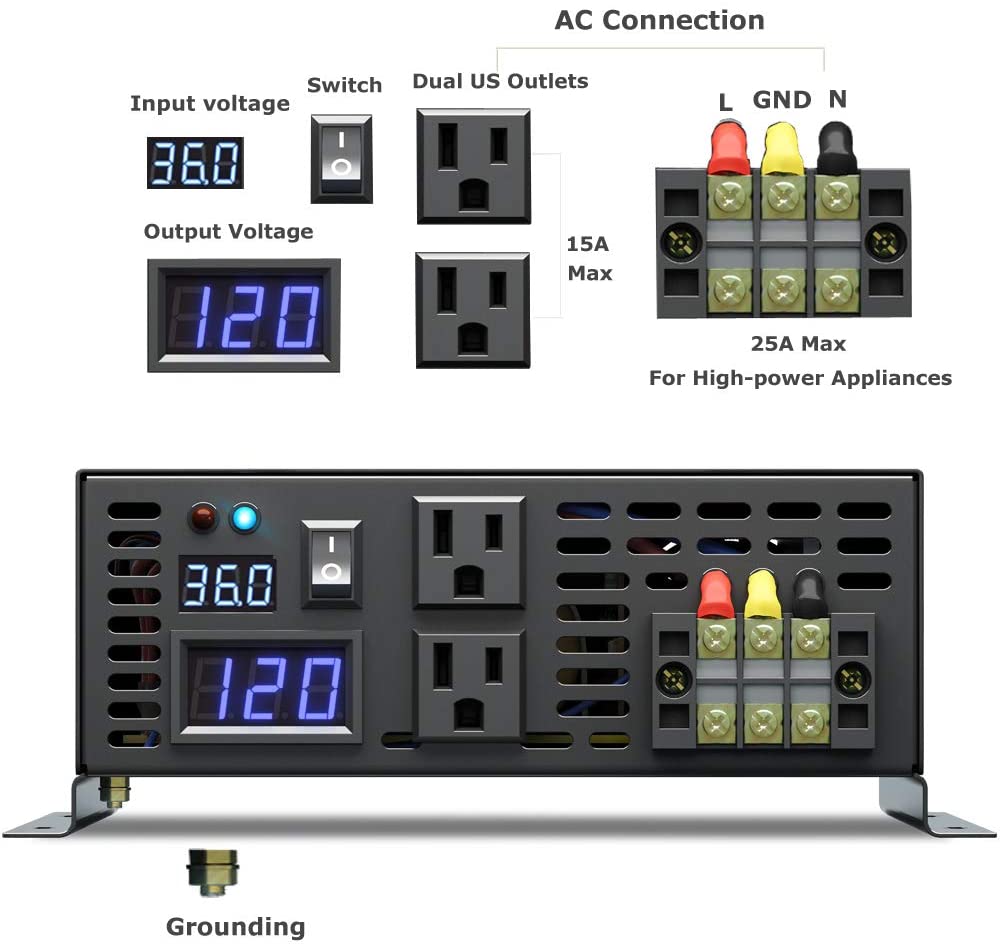 Off Grid Pure Sine Wave Solar  - огляд і ціна Pure Sine Wave Inverter 5000W 48V 220V