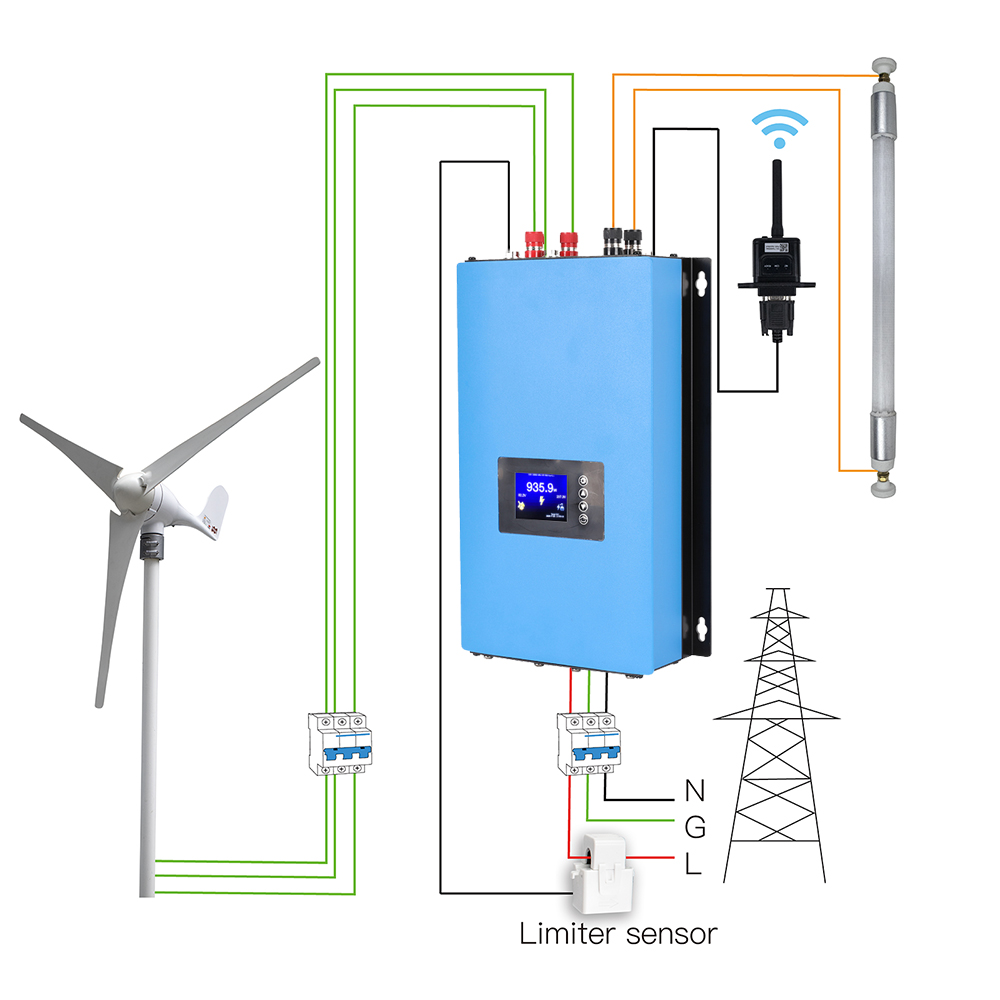 Y&H 2000W MPPT Wind Power On G - огляд і ціна Grid Tie Inverter Limiter 2000W