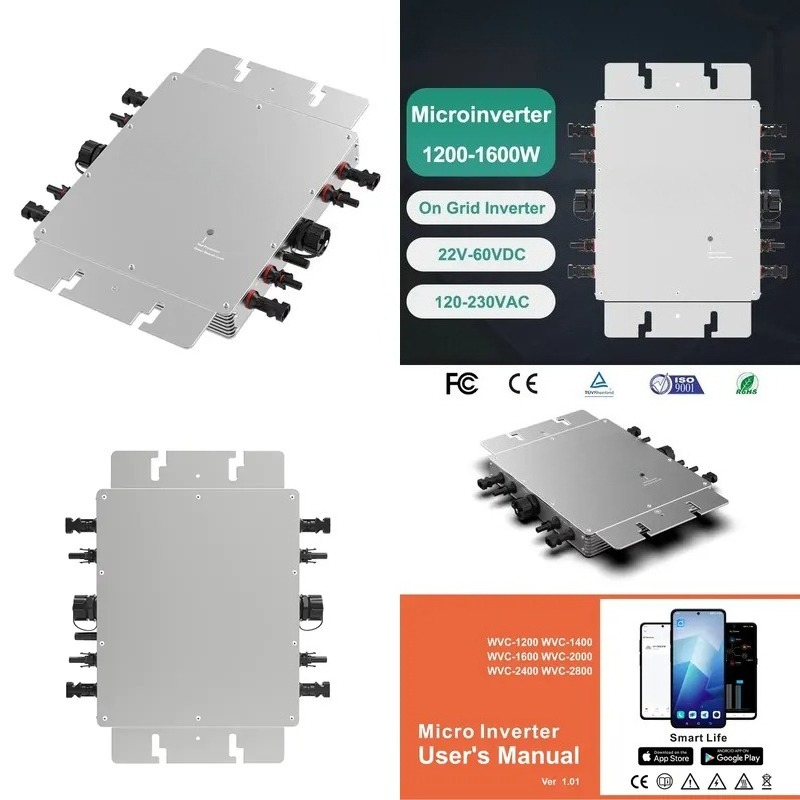 Smart App WiFi Monitoring Micr - огляд і ціна Micro Inverter 1400W Solar Grid Tie