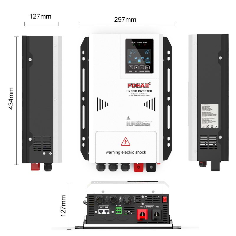 Fchao Solar Hybrid Inverter 3K - огляд і ціна Hybrid Solar Inverter 5.5Kw Mppt 48V