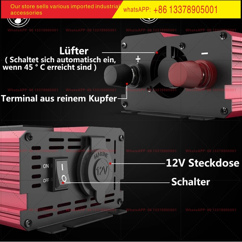 12V To 220V 4000W Peak Power I - огляд і ціна Power Inverter 12V 220V 4000W Continuous