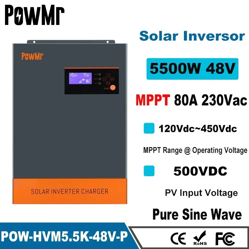 3-Phase Hybrid Solar Inverter  - огляд і ціна Hybrid Solar Inverter 5.5Kw Mppt 48V