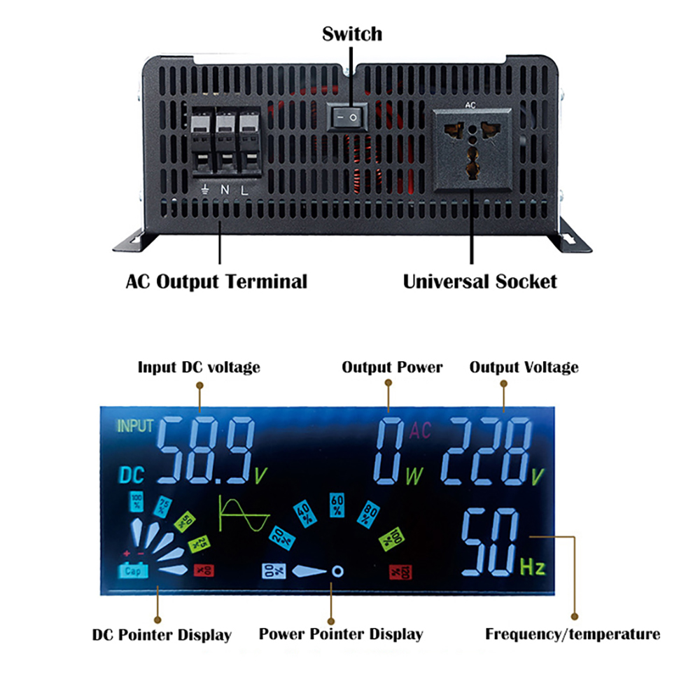 Pure Sine Wave Inverter 12v 22 - огляд і ціна Off Grid Solar Inverter 48V 6000W