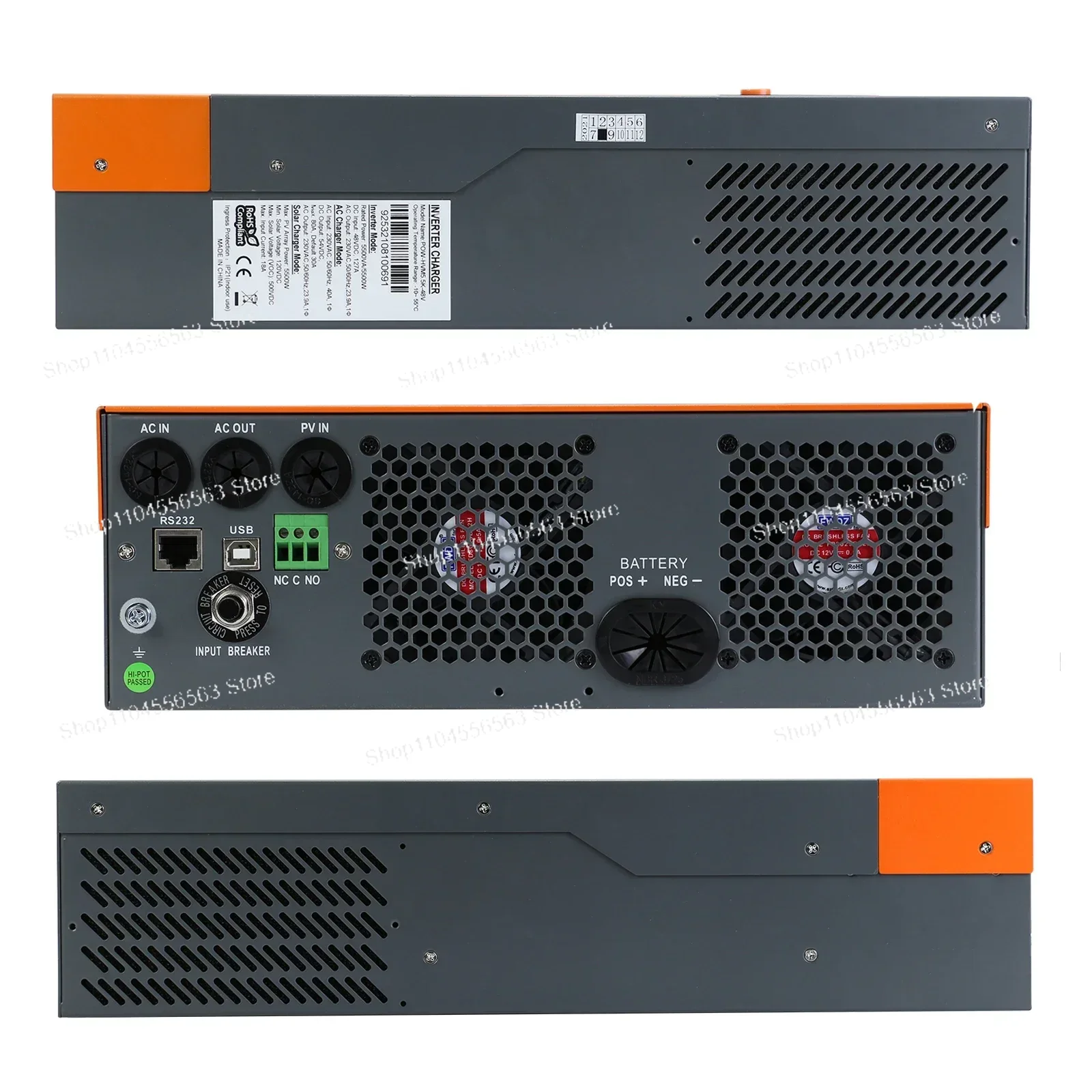 5.5KW 3-Phase Hybrid Solar Inv - огляд і ціна Hybrid Solar Inverter 5.5Kw Mppt 48V