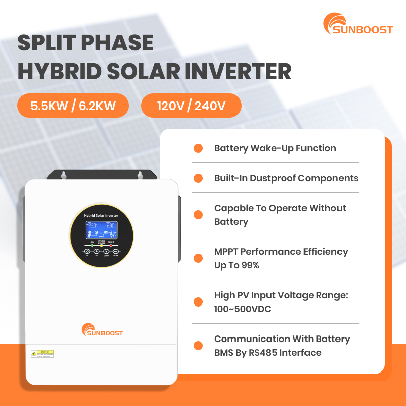 Sunboost 3Kw 4Kw 5000W 5.5Kw 6 - огляд і ціна Hybrid Solar Inverter 5.5Kw Mppt 48V