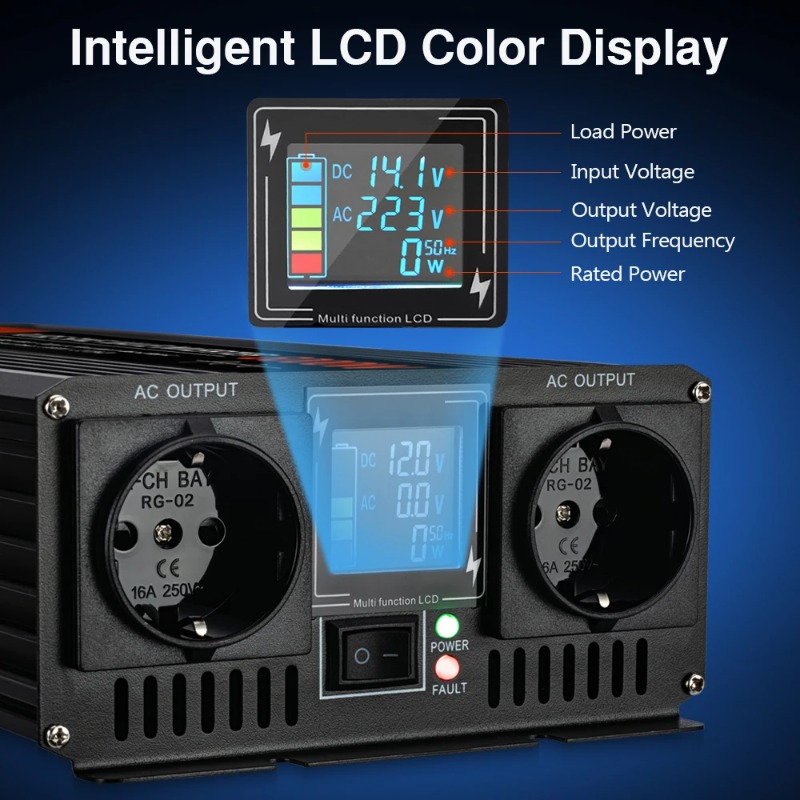 Pure Sine Wave Solar Inverter  - огляд і ціна Pure Sine Wave Inverter 5000W 48V 220V
