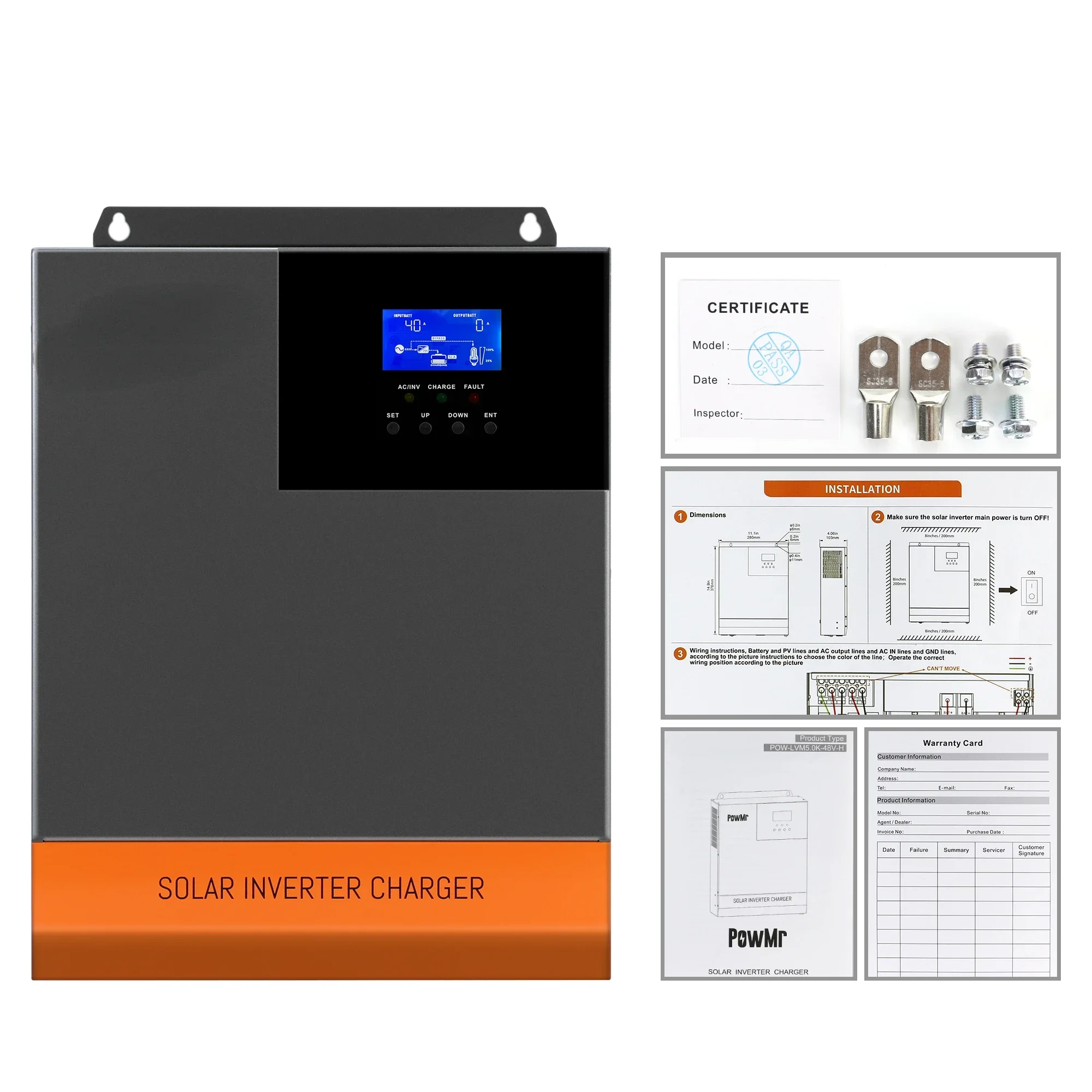 5.5kW MPPT 100A optical 220V 4 - огляд і ціна Hybrid Solar Inverter 5.5Kw Mppt 48V
