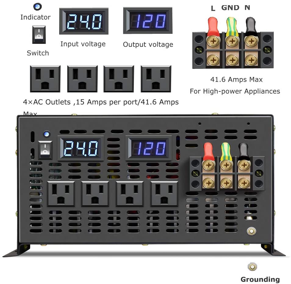 Off Grid Pure Sine Wave Solar  - огляд і ціна Pure Sine Wave Inverter 5000W 48V 220V