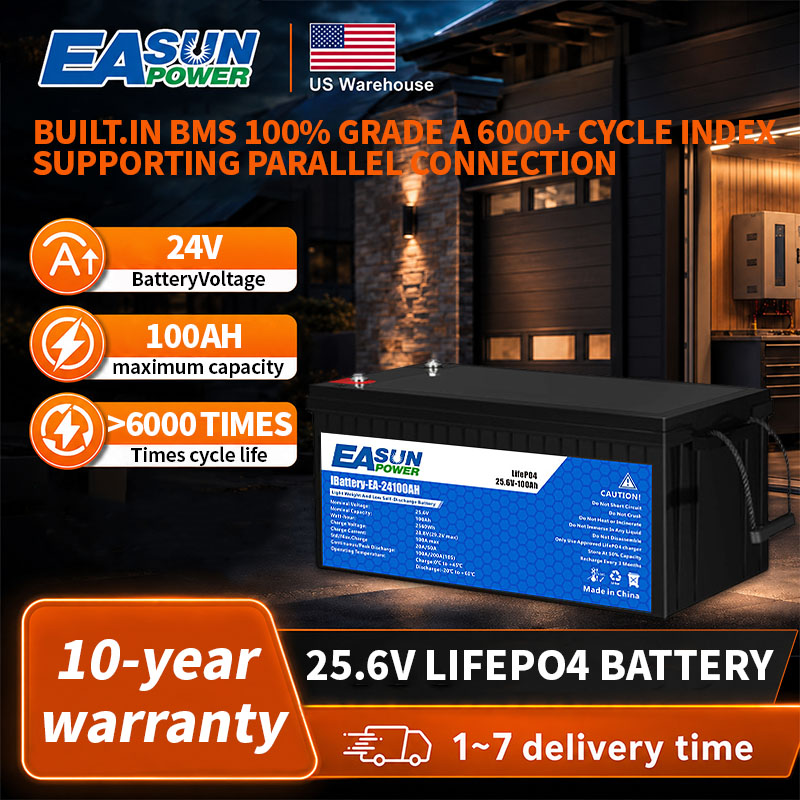EASUN POWER 24V LiFePO4 Batter - огляд і ціна Grid Tie Inverter Limiter 2000W