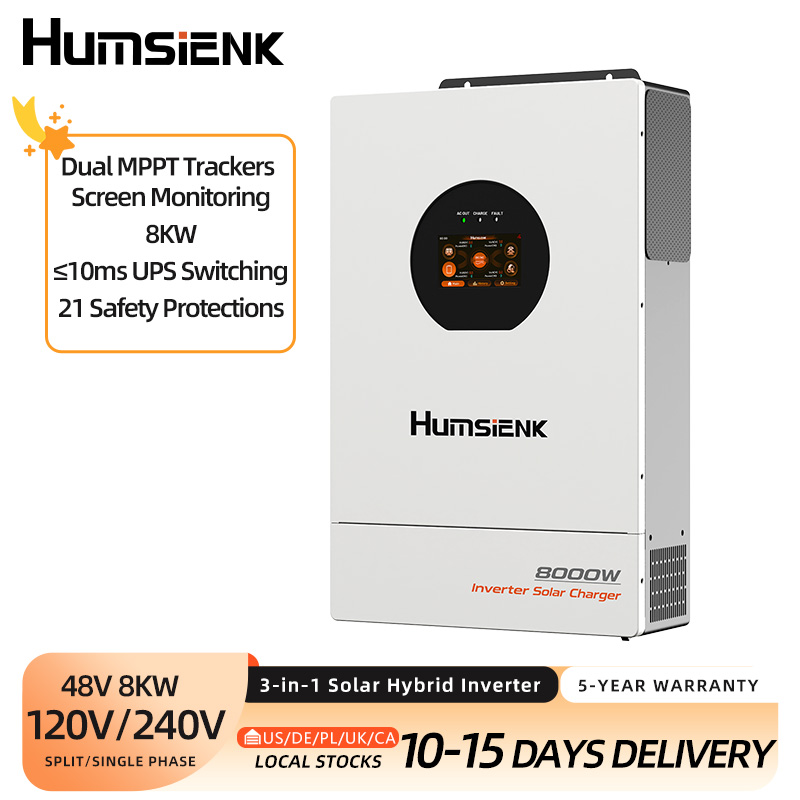 Humsienk 48V 8KW 3-in-1 Solar  - огляд і ціна Mppt Hybrid Inverter 48V 8Kw 3 Phase