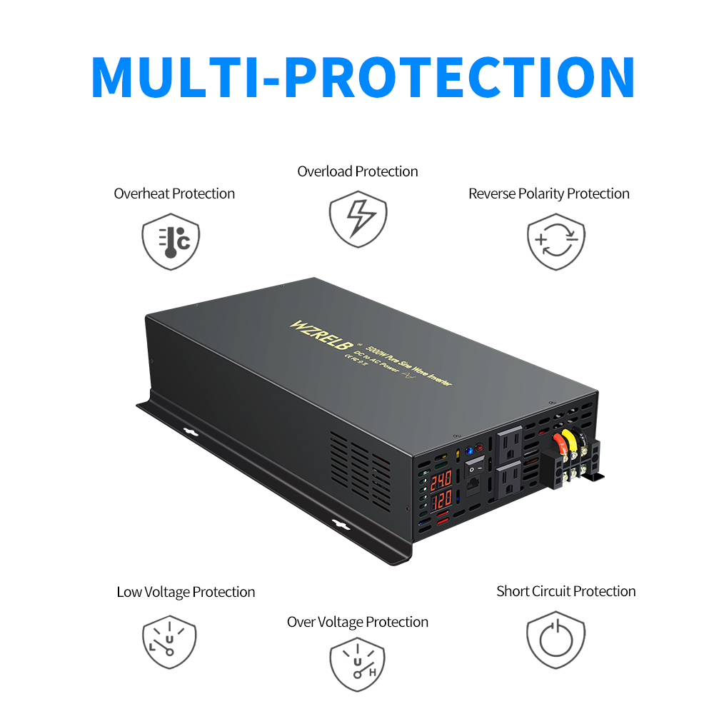Reliable 5000W Wired Control P - огляд і ціна Pure Sine Wave Inverter 5000W 48V 220V