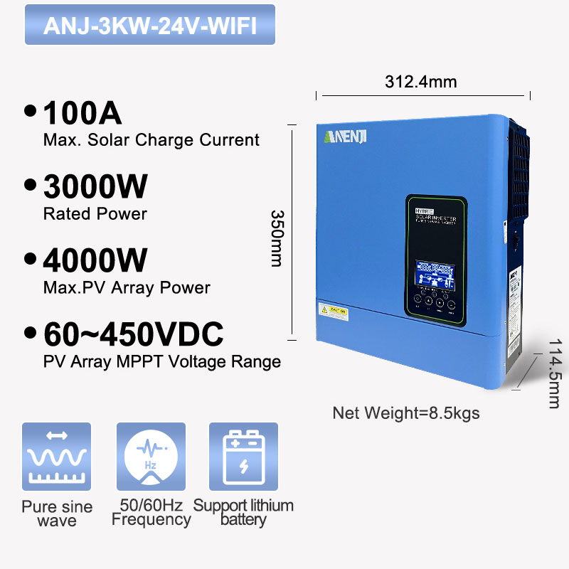 24V 3000W 120V off grid solar  - огляд і ціна Inverter Pure Sine Wave 60Hz 120V 3000W