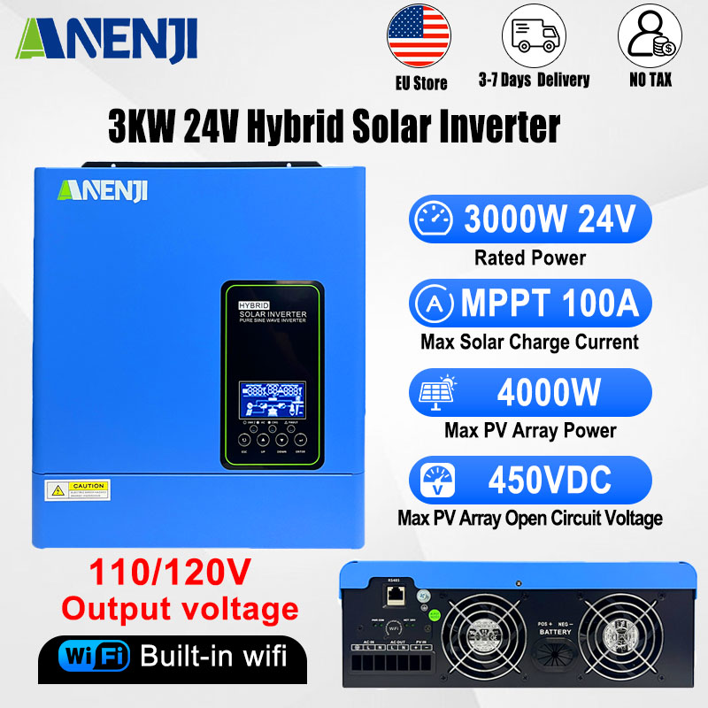 24V 3000W 120V off grid solar  - огляд і ціна Inverter Pure Sine Wave 60Hz 120V 3000W