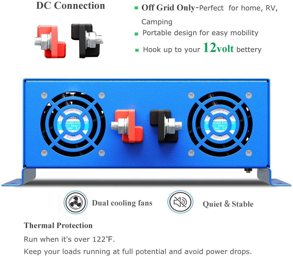 Pure Sine Wave Power Inverter  - огляд і ціна Inverter Pure Sine Wave 60Hz 120V 3000W