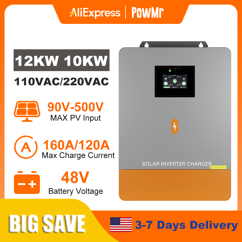 PowMr 12KW 10KW Split Phase In - огляд і ціна Split Phase Inverter 10Kw 110V 220V