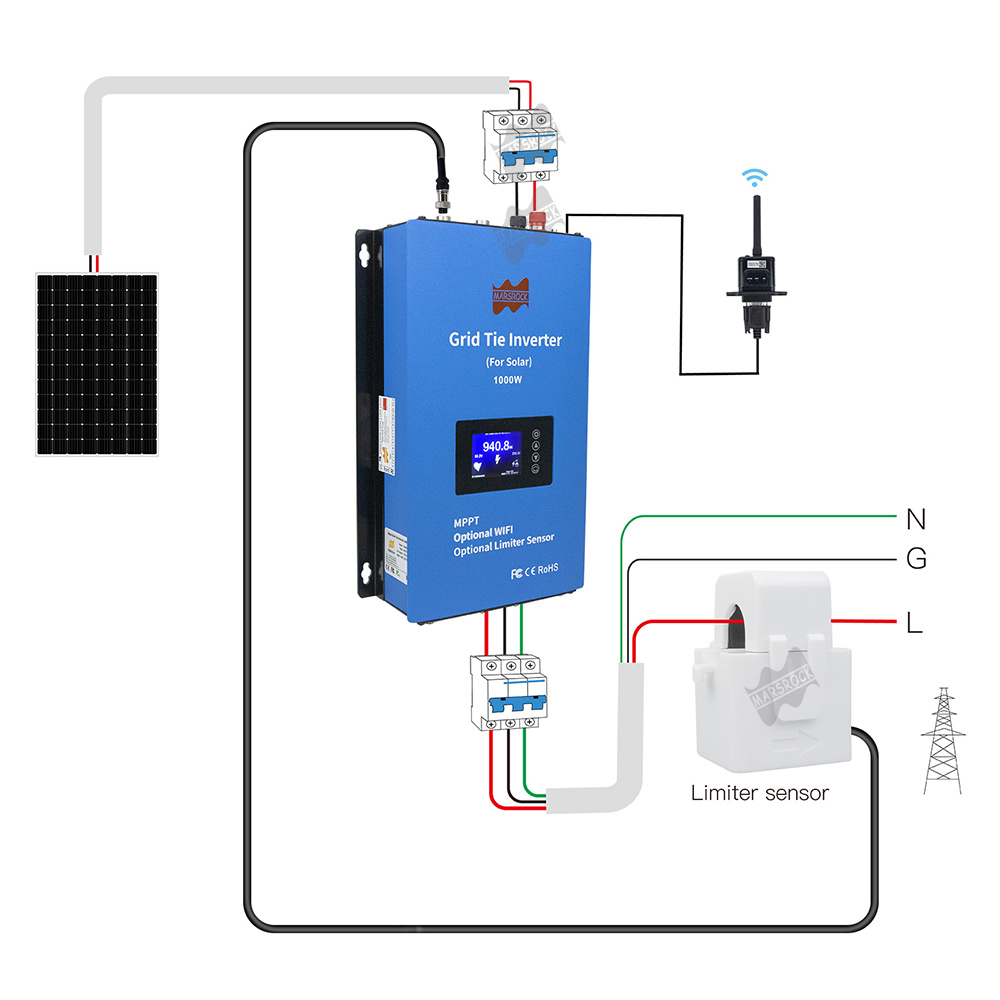20M Limiter Sensor Cable For 1 - огляд і ціна Grid Tie Inverter Limiter 2000W