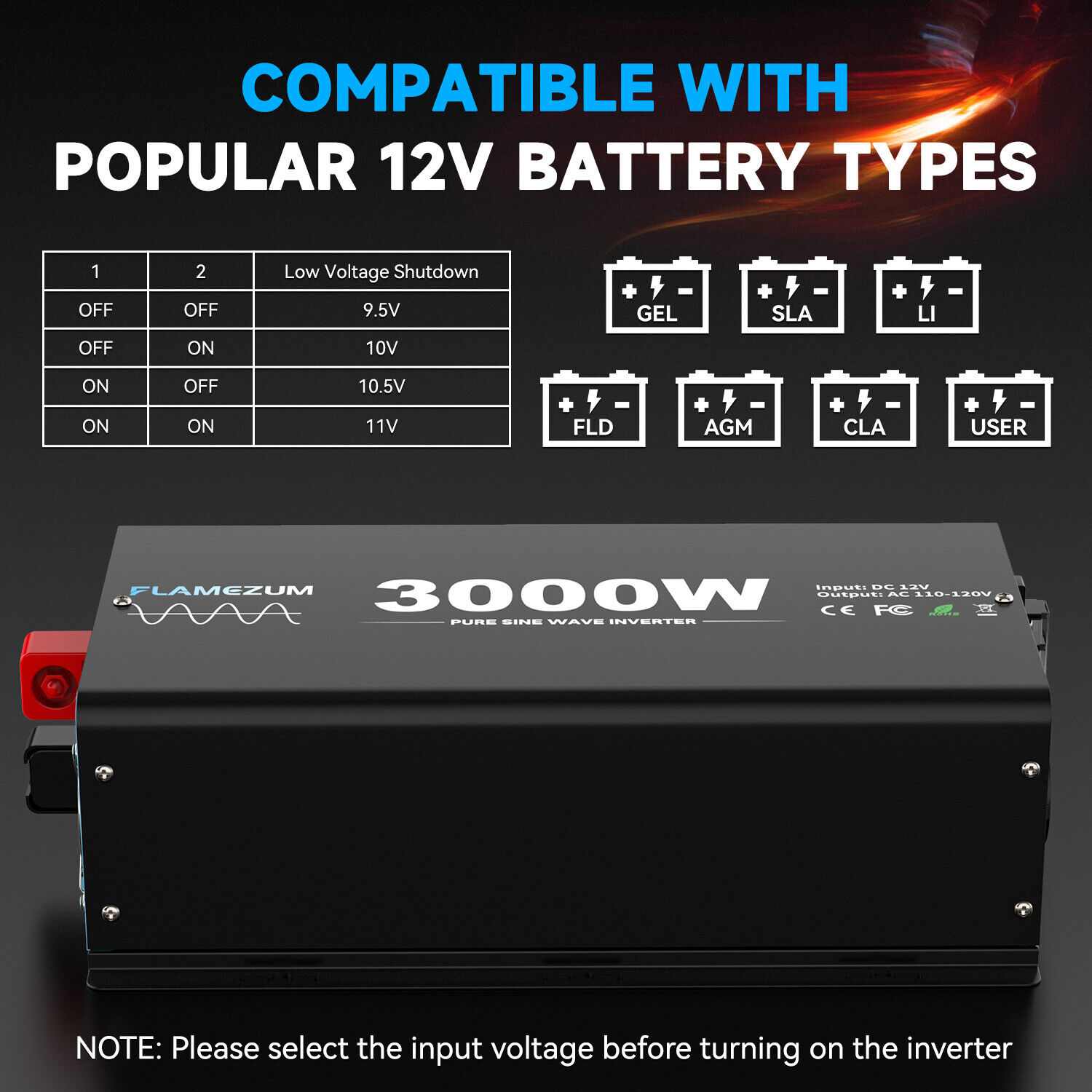 3000W Pure Sine Wave Power Inv - огляд і ціна Inverter Pure Sine Wave 60Hz 120V 3000W