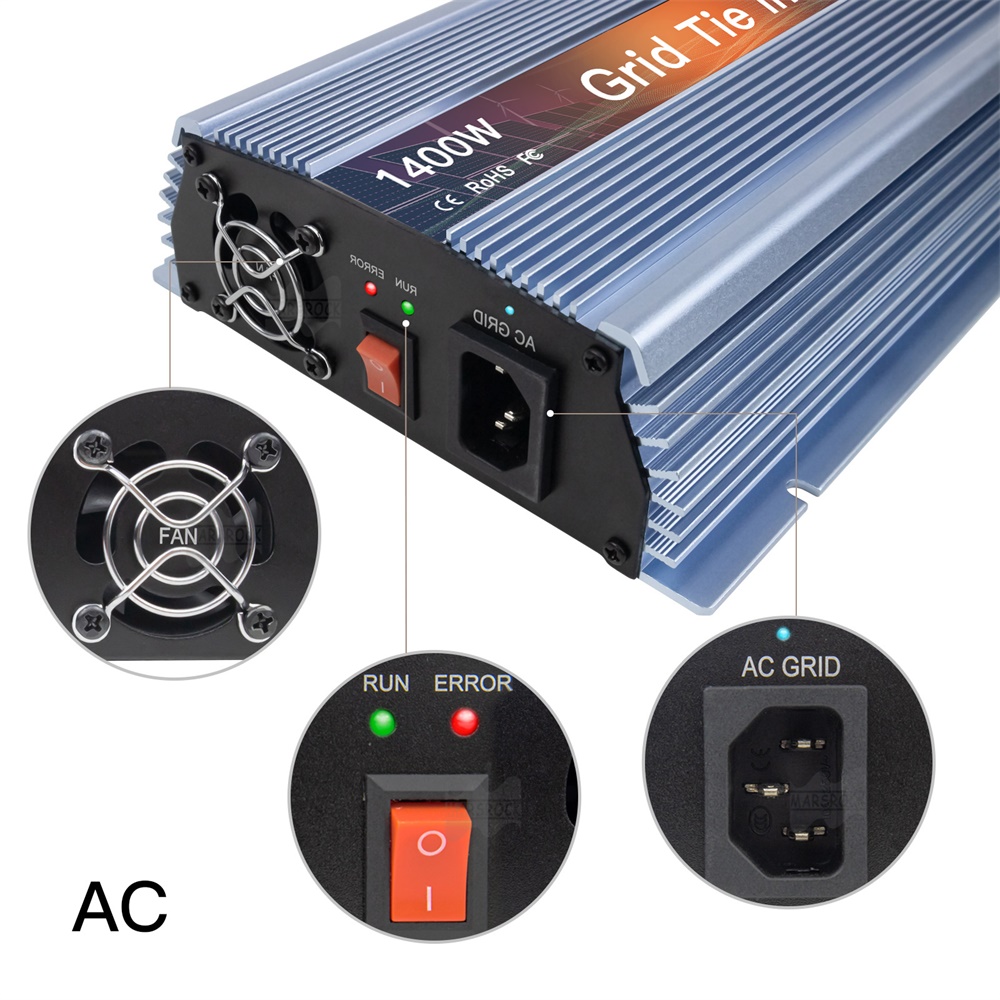 18V 24V 36V 1400W Solar On Gri - огляд і ціна Micro Inverter 1400W Solar Grid Tie